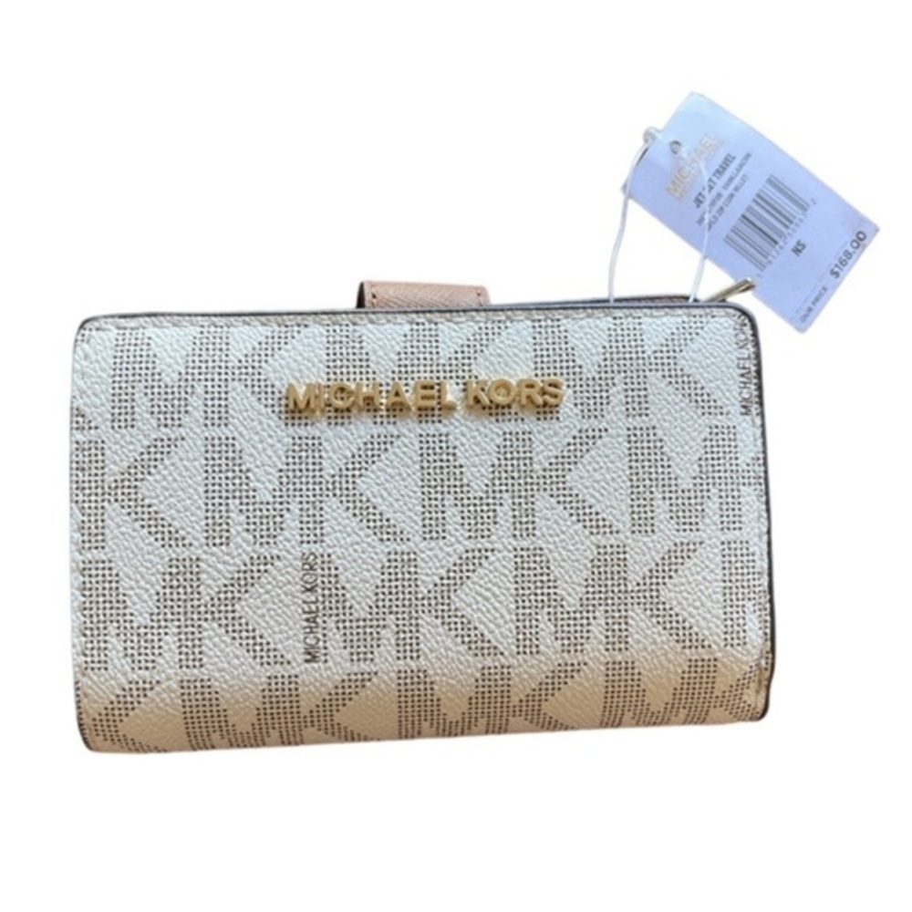 Michael KORS Jet Set Travel Bifold Zip Coin Wallet